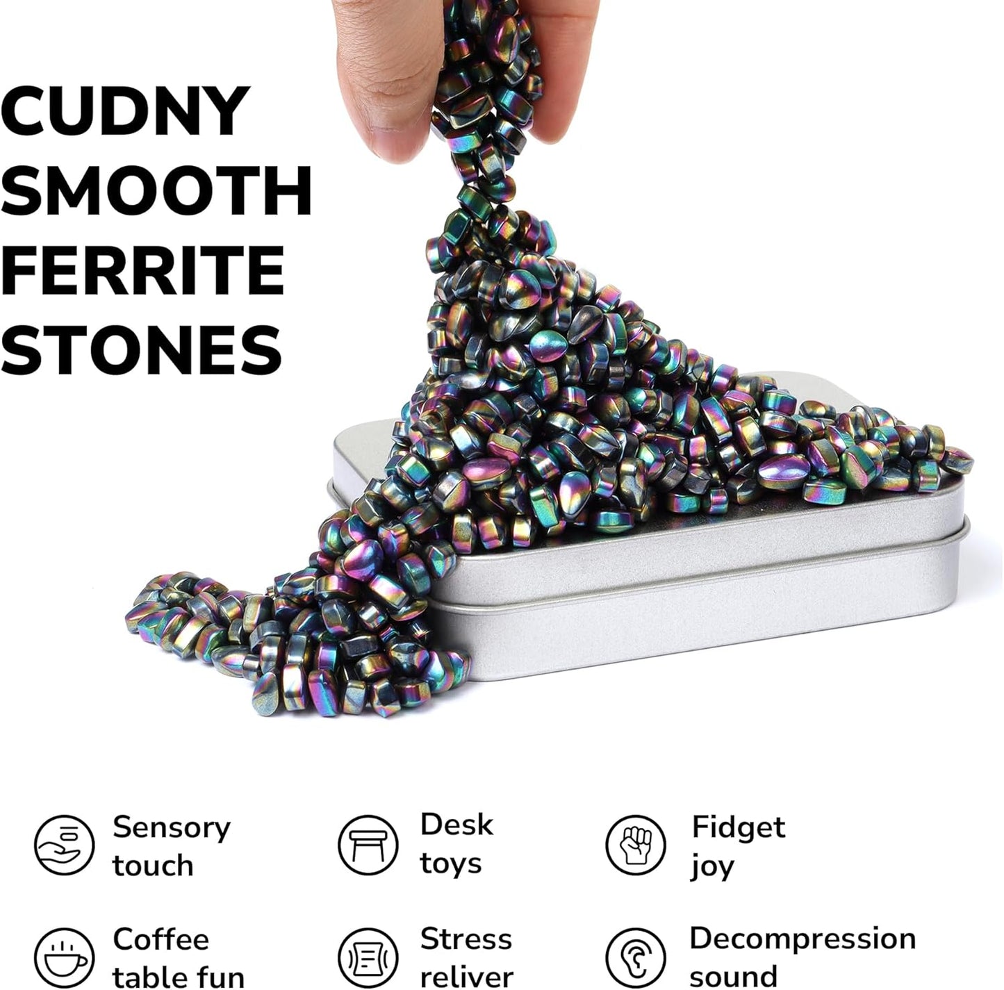 Over 500 Colorful Weak Magnetic Ferrite Putty Stones Desk Fidget Toys for Adults.