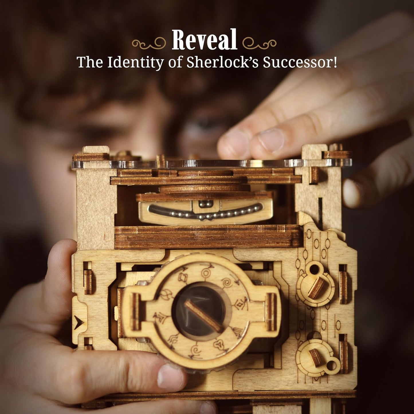 iDventure Cluebox PRO - Sherlock's Camera - Escape Room Game - sequential Puzzle Box - 3D Wooden Puzzle for Adults - Brain Teaser - Birthday Gift Gadget for Men and Women - Money Box
