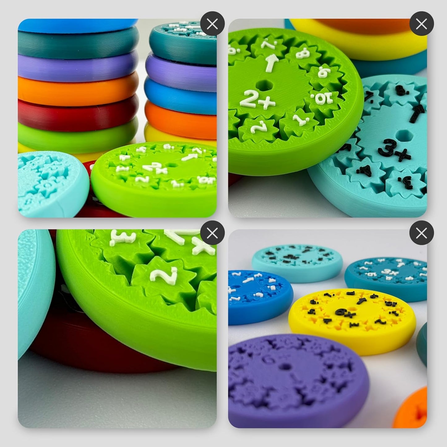 Math Facts Fidget Spinners, Math Facts Fidget Spinners for All The Stimmers, Multiplication Chat Game Fidget Toys for Adults Kids (Multiply Or Divide 9pcs)