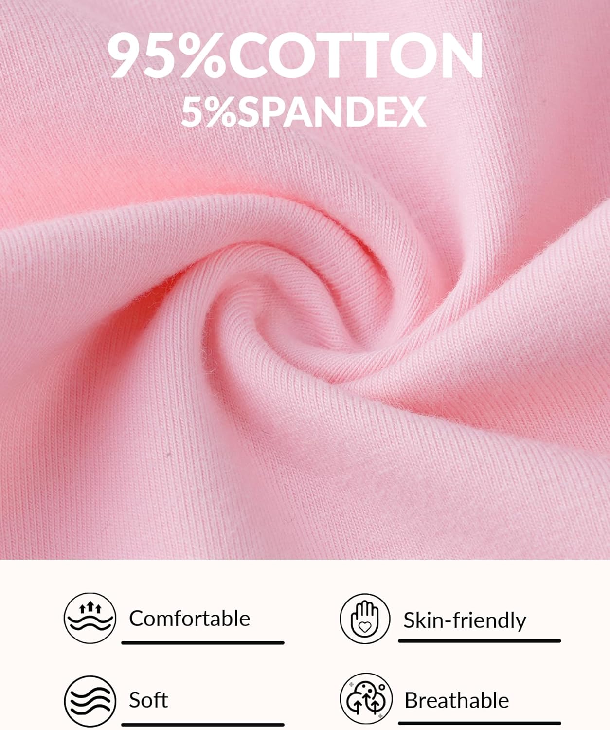 Witwot 5 Pack Toddler Leggings Baby Girl Cotton Pants Toddler Girls Clothes Size 18M-5T