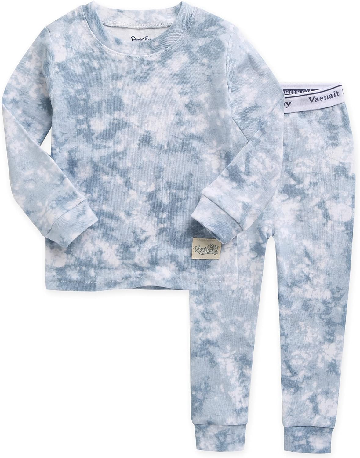 VAENAIT BABY 12M-12Y Toddler Kids Boys Girls 100% Cotton Marbling Tiedye Sung Fit Sleepwear Pajamas 2pcs Pjs Set