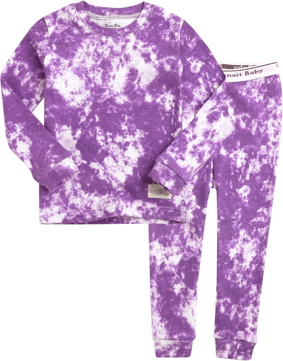 VAENAIT BABY 12M-12Y Toddler Kids Boys Girls 100% Cotton Marbling Tiedye Sung Fit Sleepwear Pajamas 2pcs Pjs Set