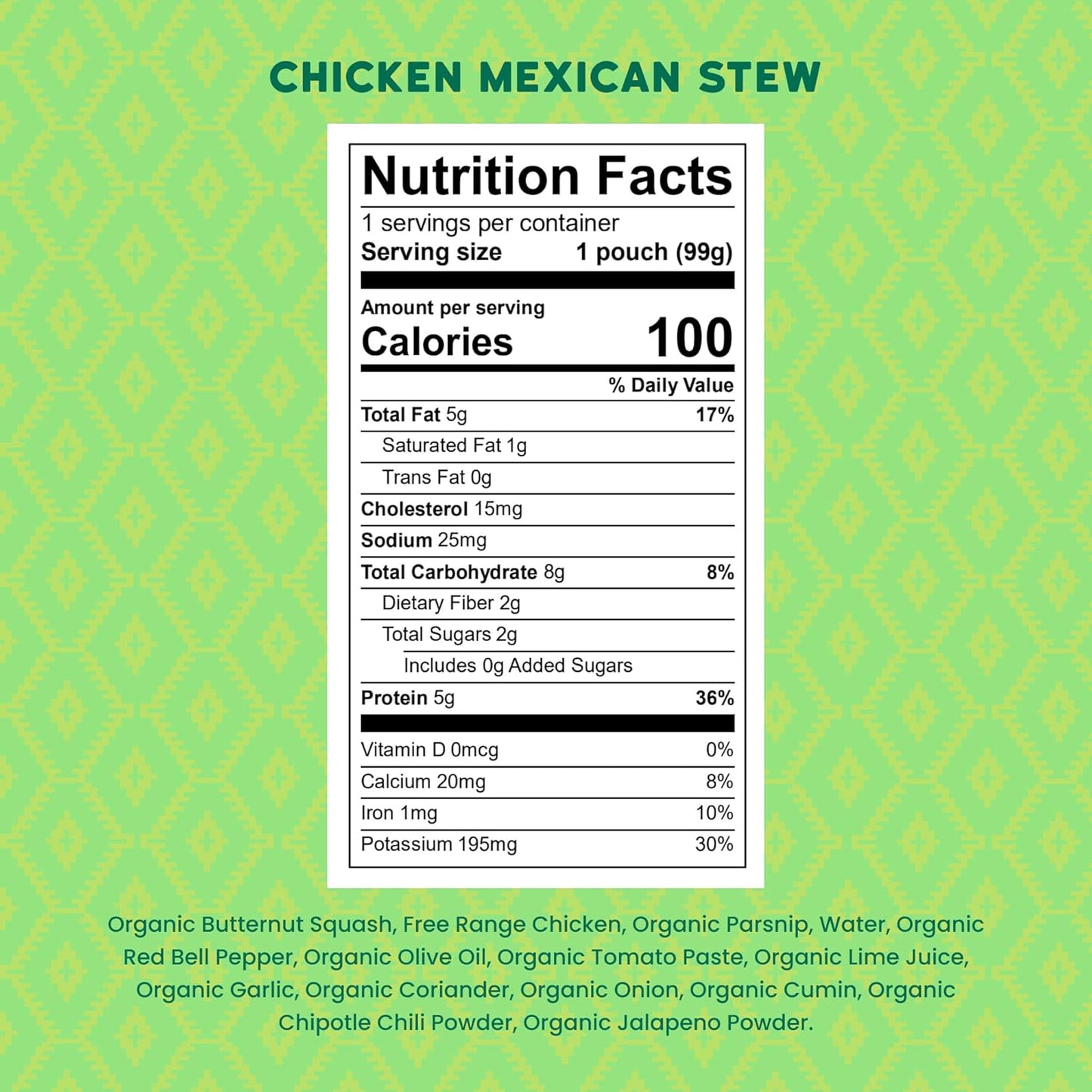 Serenity Kids 6+ Months World Explorers Mexican Chicken Baby Food Pouches - Chicken Mexican Stew - BPA-Free Organic Baby Food Puree with Protein & Veggies - 3.5 Oz, 6 Count