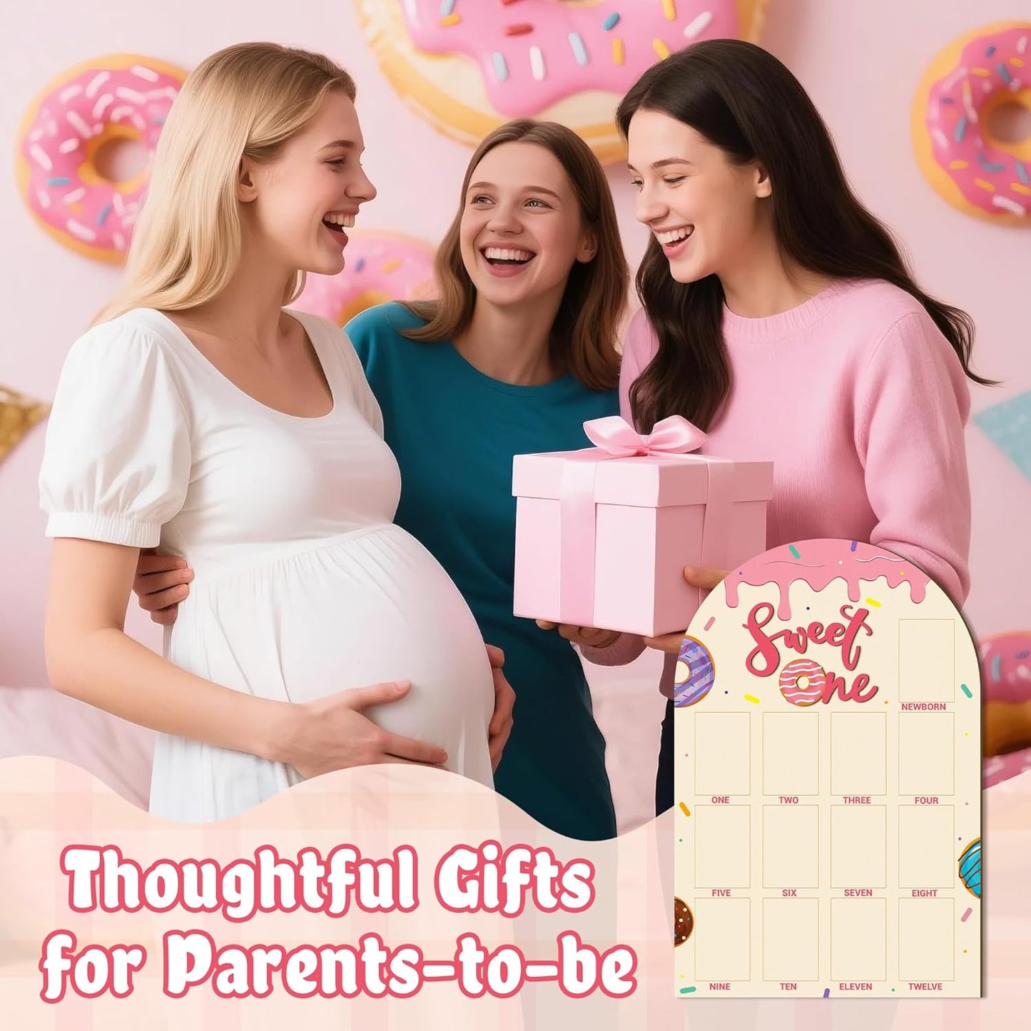 R HORSE My First Year Photo Frame Board, 3D Sweet One Birthday Party Decorations, Baby First Year Picture Frame 12 Months Milestone Display Wood Board 1st Birthday Nursery Decor Gift for Boy Girl