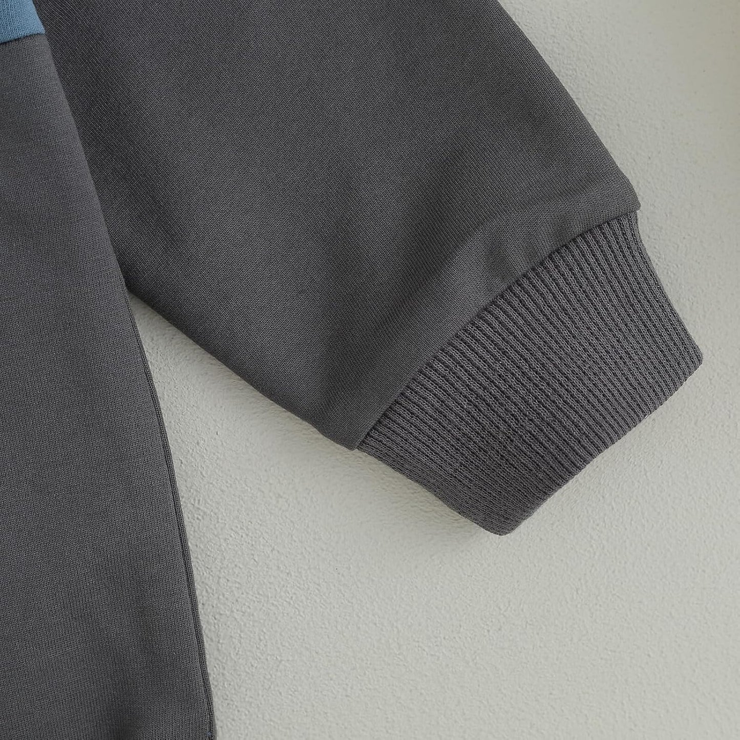 Kupretty Toddler Baby Boy Fall Winter Clothes Color Block Long Sleeve Sweatshirt Pullover Tops + Joggers Pants Outfit Set