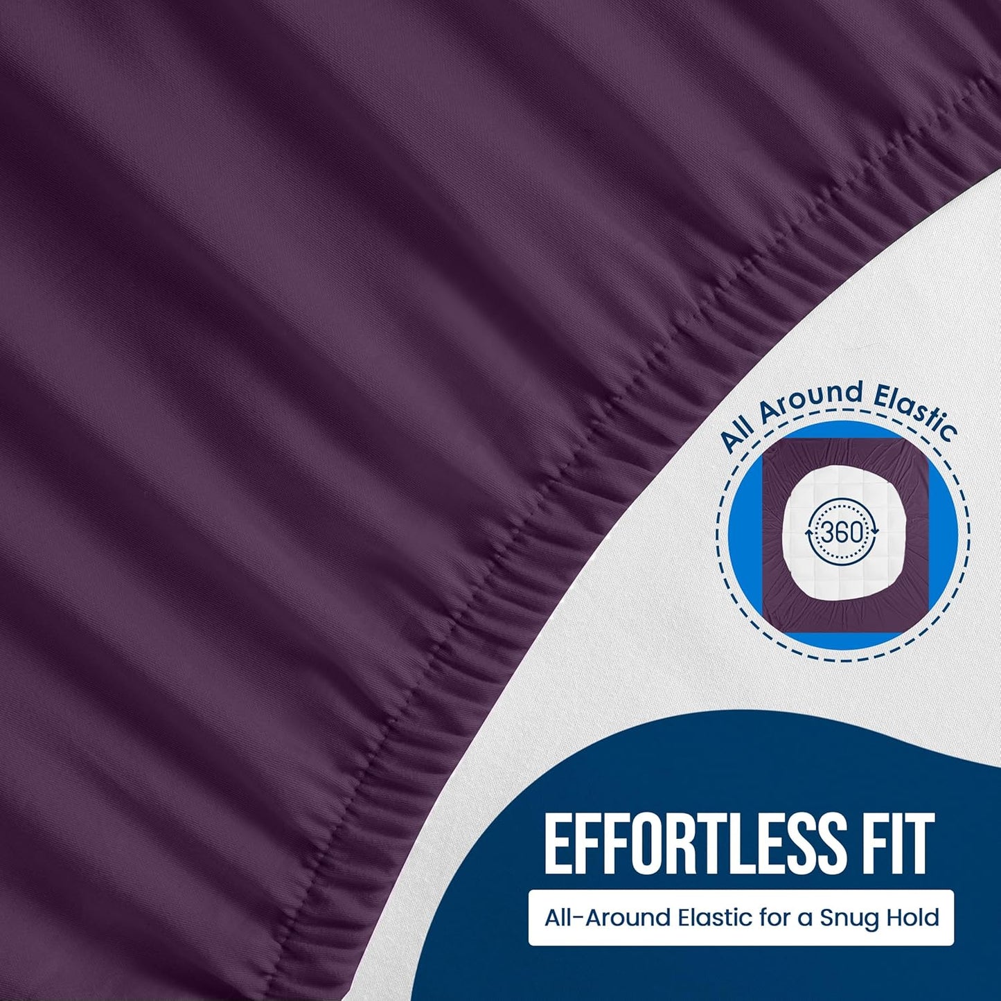 Utopia Bedding Waterproof Mattress Protector Queen Size, Premium Terry Mattress Cover 200 GSM, Breathable, Fitted Style with Stretchable Pockets (Purple)