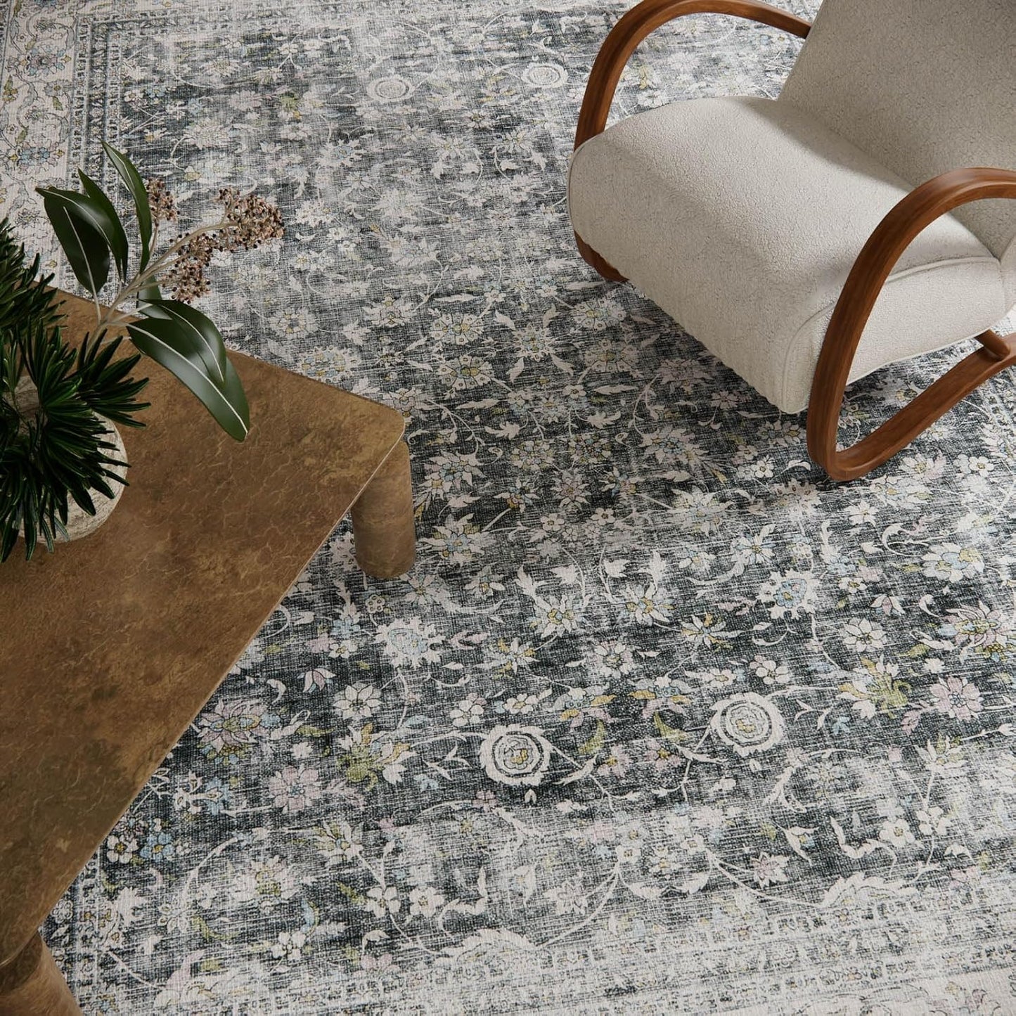 Runner Rug Washable Kitchen Runner: 2'x 6' Hallway Runner Rugs Stain Resistant Non Slip Low Pile Soft Boho Carpet Runners for Hallways Bedroom Entryway Indoor Beside Bathroom Laundry Room