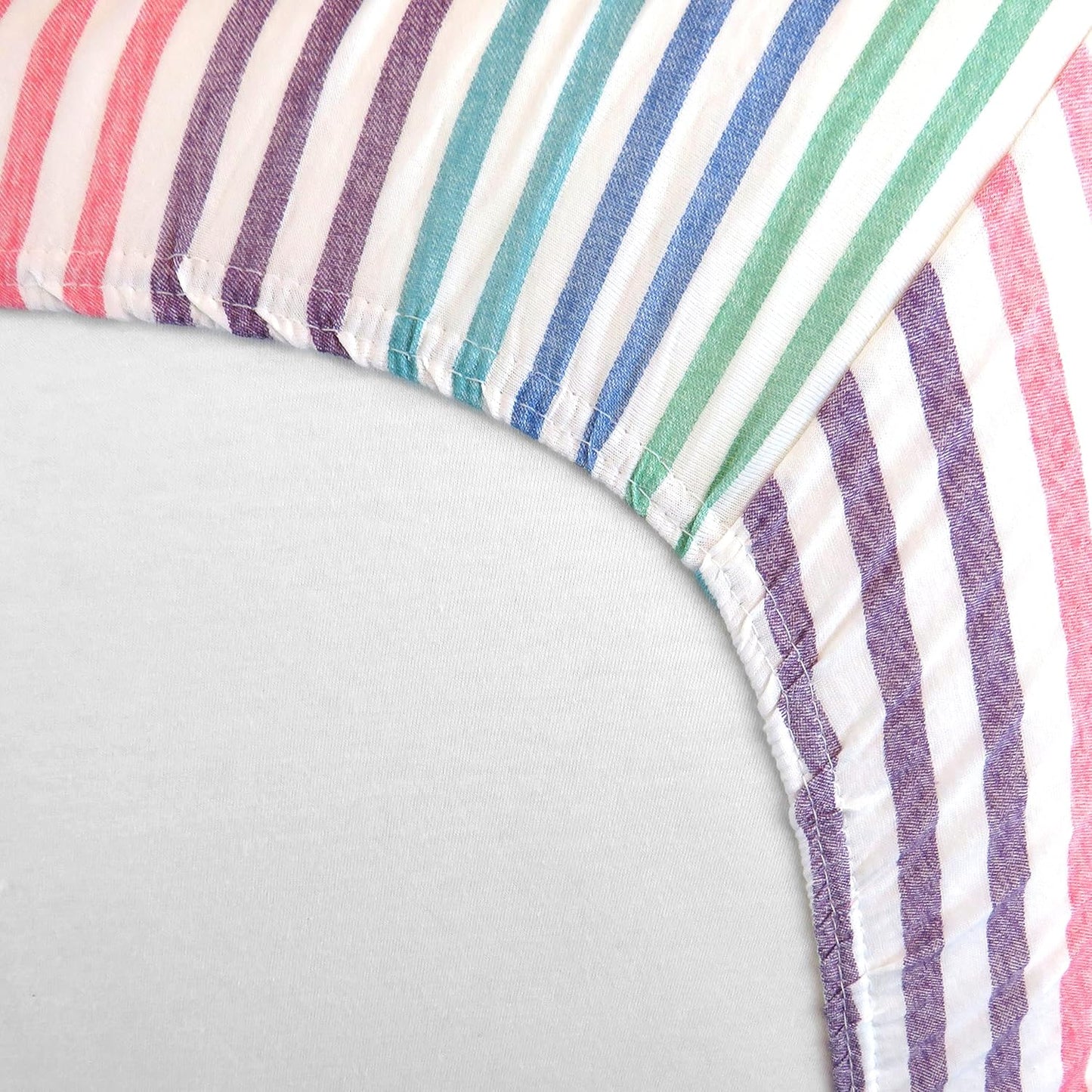 HonestBaby Girls Organic Cotton Changing Pad Cover, Rainbow Stripe, One Size