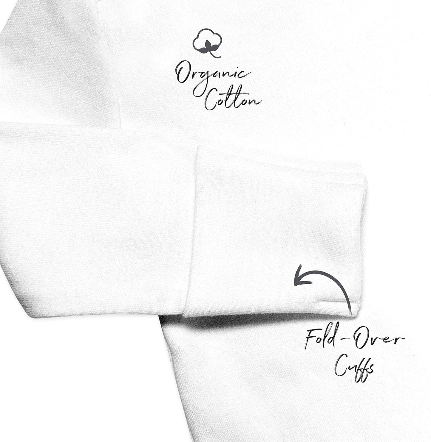 HonestBaby unisex-baby 3-pack Long Sleeve Side-snap Kimono Bodysuits Organic Cotton for Infant Baby Boys, Girls, Unisex