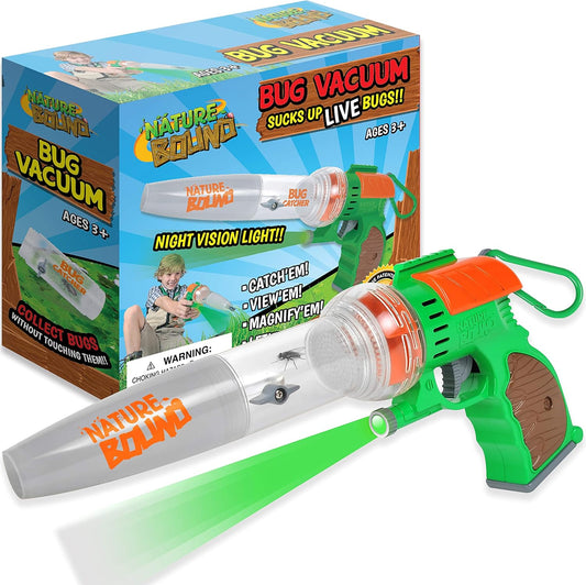 Nature Bound Bug Catcher Toy | Eco-Friendly Bug Vacuum, Catch and Release | Ages 3 to 12 Indoor/Outdoor Play Toy | Includes Capture Core with Magnification | Complete Kit for Kids | Green