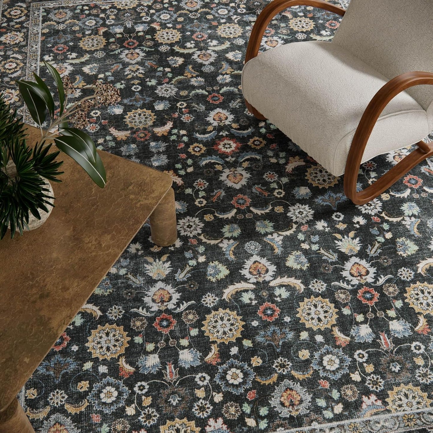 Washable Runners for Hallways Kitchen Rug: 2'x6' Runner Rugs Stain Resistant Non Slip Low Pile Boho Carpet Runners for Hallways Bedroom Entryway Indoor Beside Bathroom Laundry Room