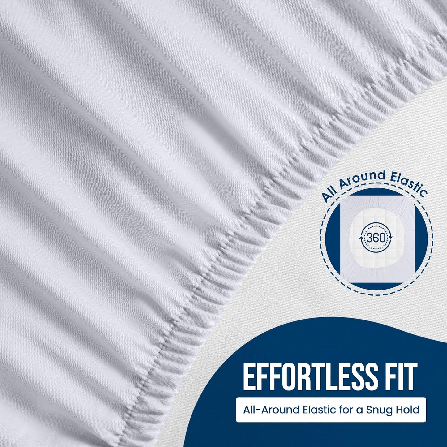 Utopia Bedding Waterproof Mattress Protector Full XL Size, Premium Terry Mattress Cover 200 GSM, Breathable, Fitted Style with Stretchable Pockets (White)