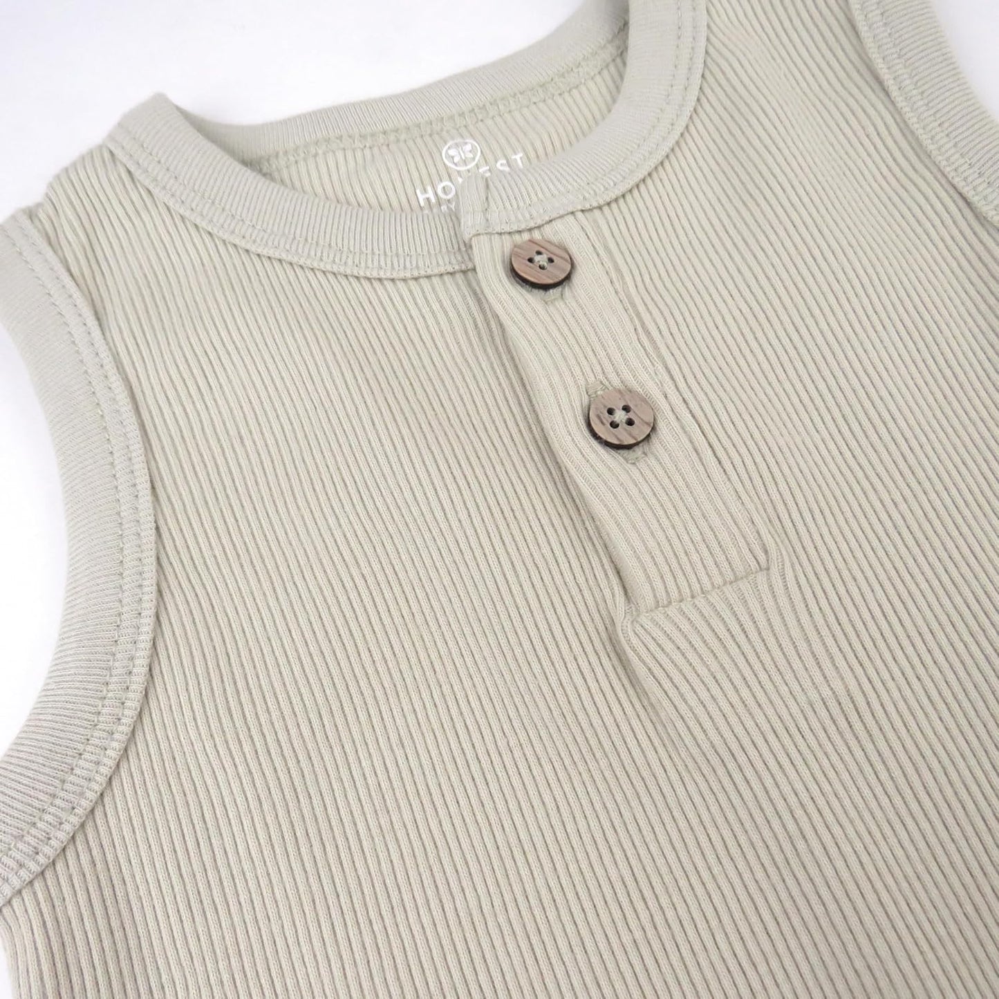 HonestBaby Short Sleeve and Tank Romper 100% Organic Cotton for Infant Baby and Toddler Boys