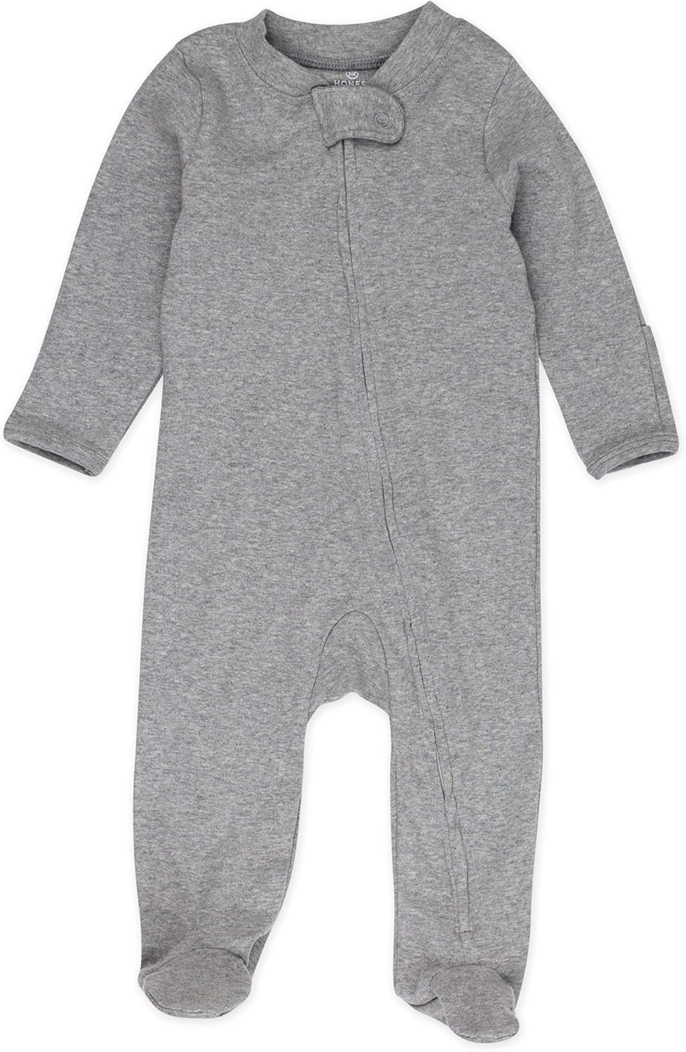 HonestBaby Baby Sleep N' Play One-Piece Zip-Front Footed Organic Cotton Pajama Sleeper