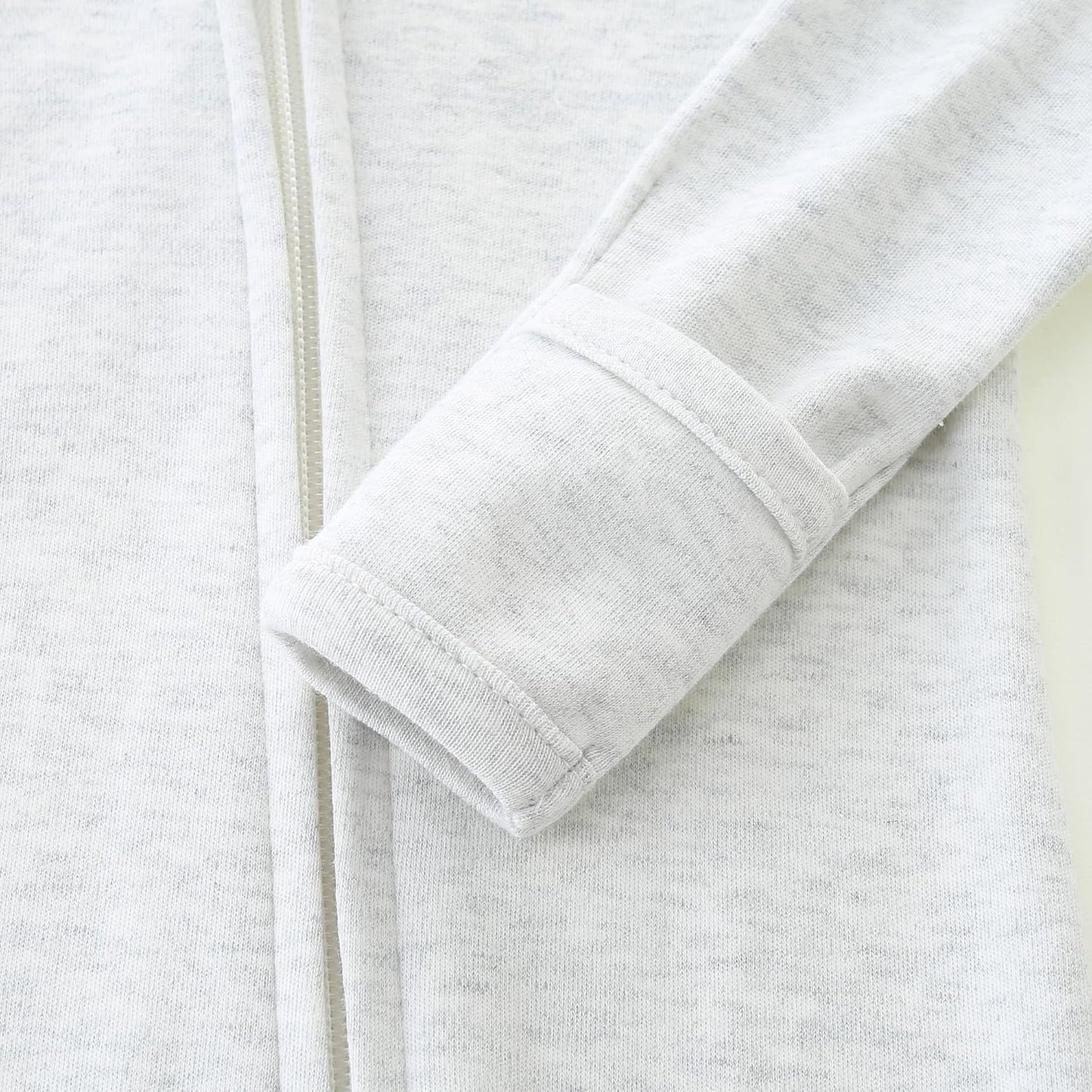 Baby Romper 100% Organic Cotton Pajamas One Piece Long Sleeve Zipper Footie Onesie for 0~12M Baby