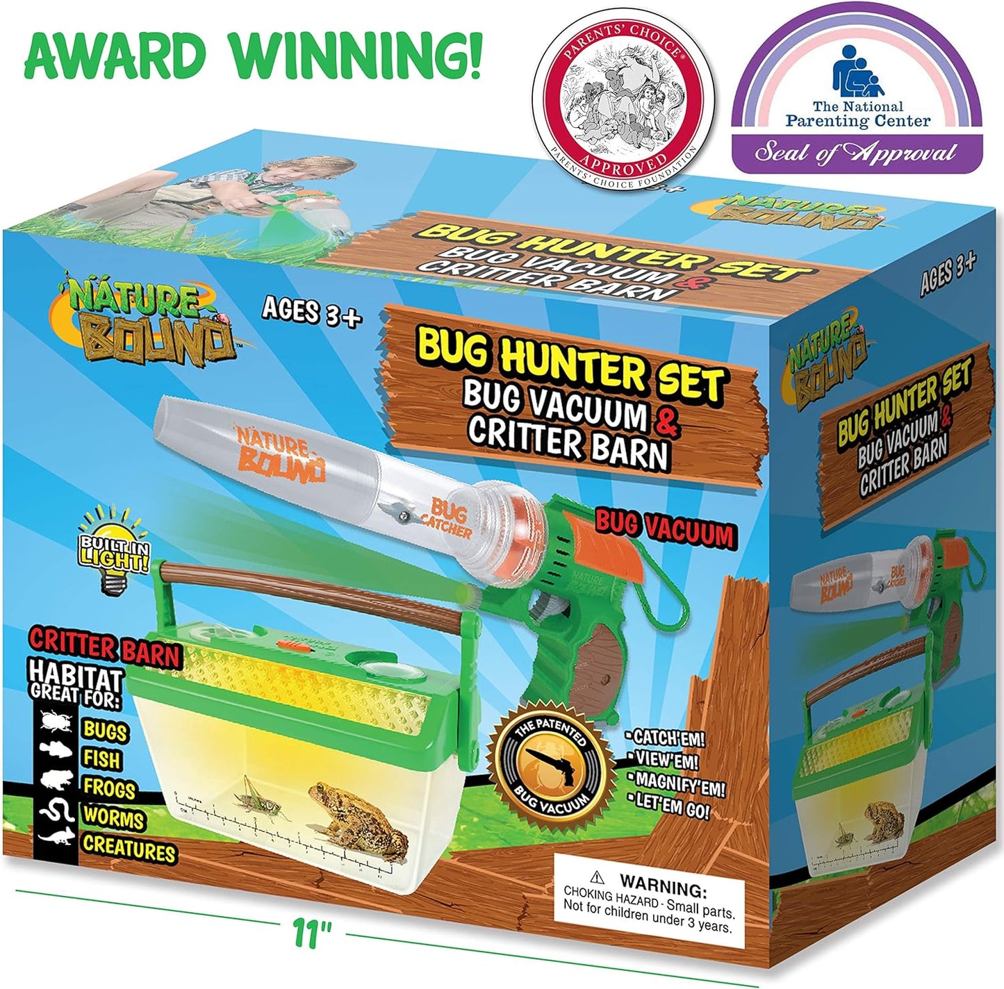 Nature Bound Bug Catcher Vacuum with Light Up Critter Habitat Case | Eco-Friendly Outdoor Toys for Kids | Includes Vacuum and Cage | Bug Vacuum for Kids Toy | Bug Catcher Vacuum