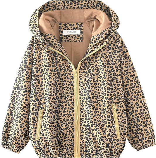 WELAKEN Lightweight Jacket for Girls Kids & Toddler II Girls' Print Water-Resistant Jacket